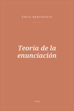 Portada de Teoría de la enunciación