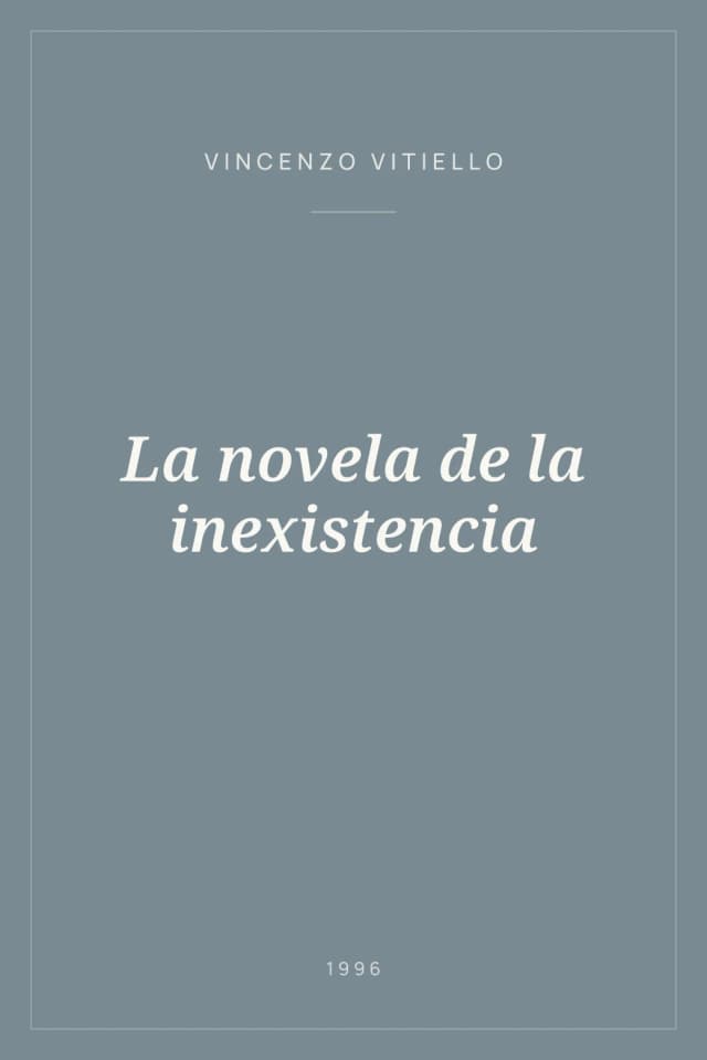 Portada de La novela de la inexistencia