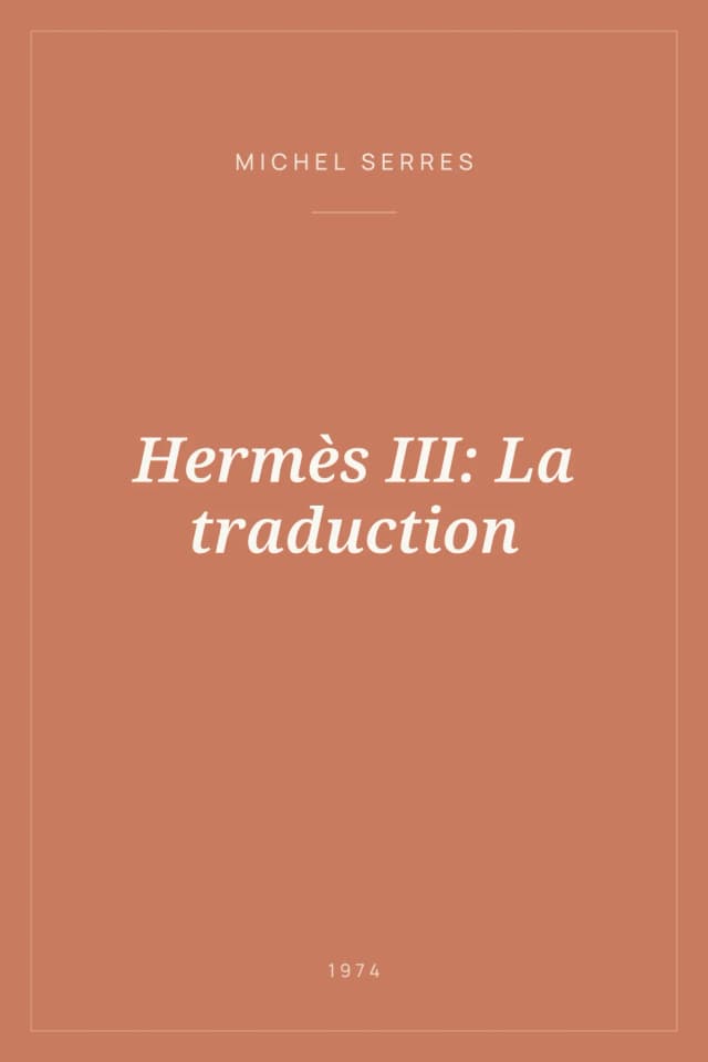Portada de Hermès III: La traduction