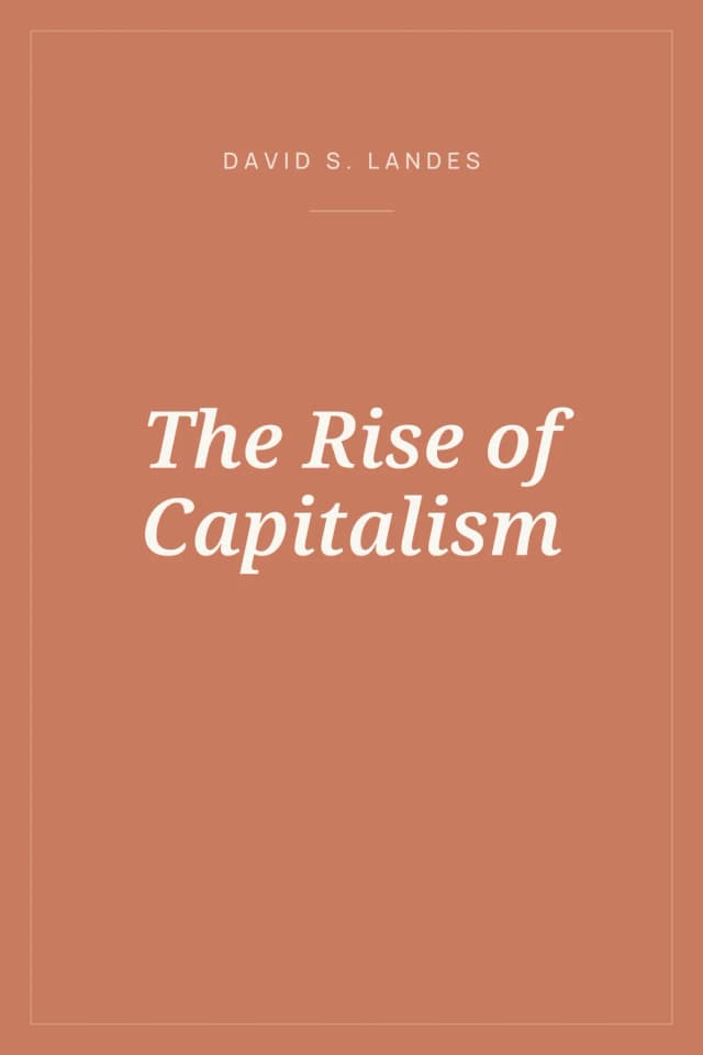 Portada de The Rise of Capitalism