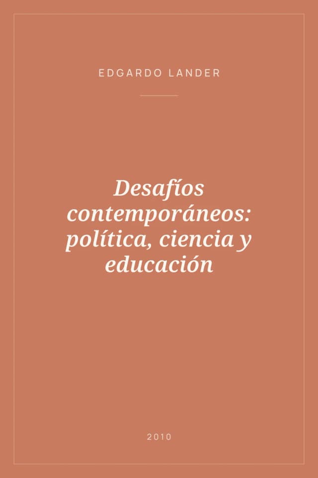 Portada de Desafíos contemporáneos: política, ciencia y educación