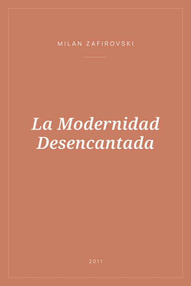 Portada de La Modernidad Desencantada