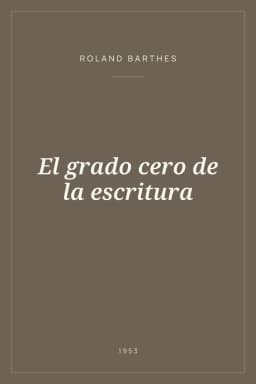 Portada de El grado cero de la escritura