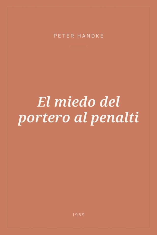 Portada de El miedo del portero al penalti