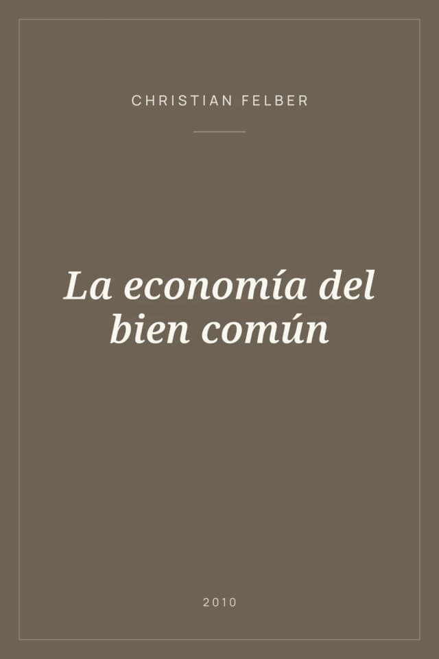 Portada de La economía del bien común