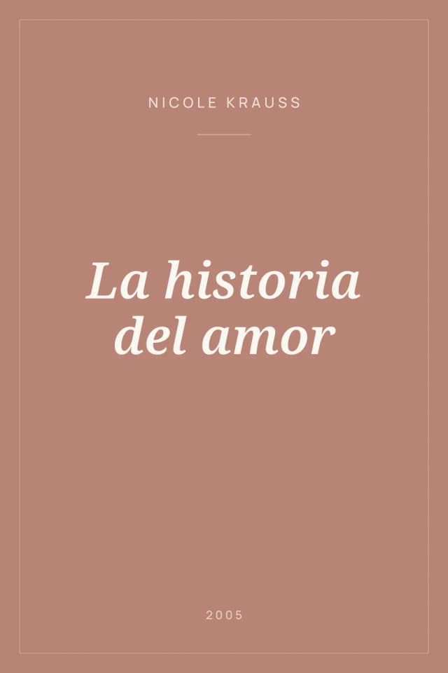 Portada de La historia del amor