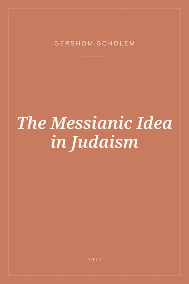 Portada de The Messianic Idea in Judaism