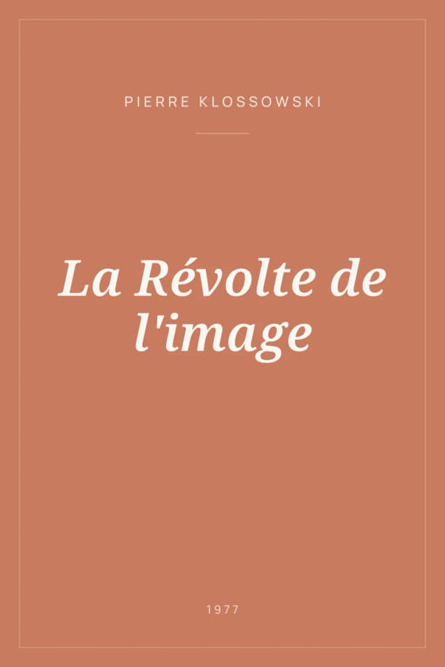 Portada de La Révolte de l'image