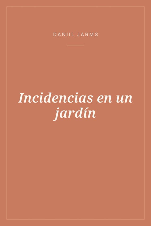 Portada de Incidencias en un jardín