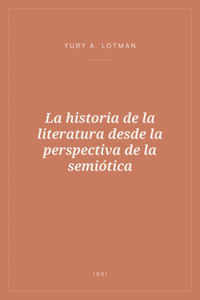 Portada de La historia de la literatura desde la perspectiva de la semiótica