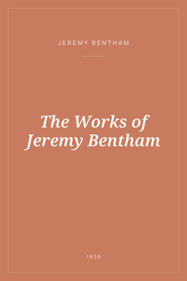 Portada de The Works of Jeremy Bentham