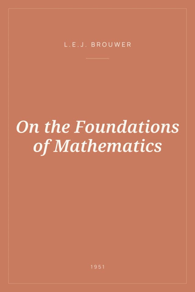 Portada de On the Foundations of Mathematics