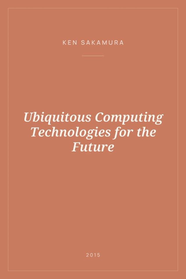 Portada de Ubiquitous Computing Technologies for the Future