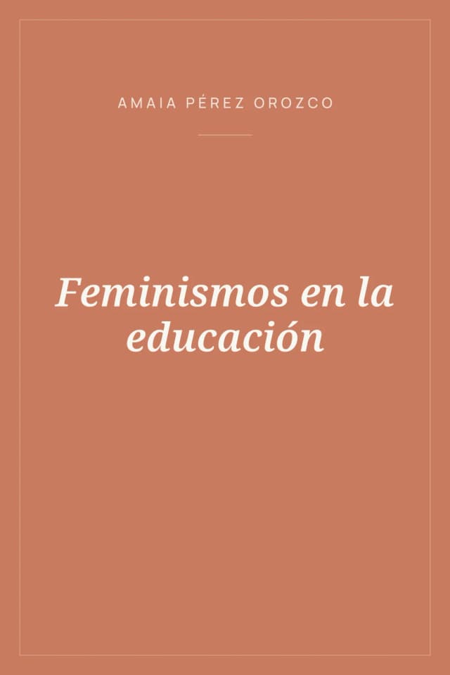 Portada de Feminismos en la educación