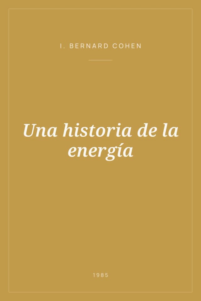 Portada de Una historia de la energía