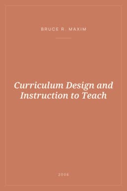 Portada de Curriculum Design and Instruction to Teach