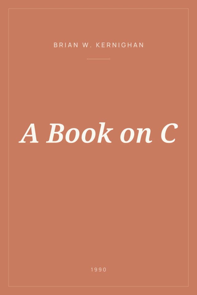 Portada de A Book on C