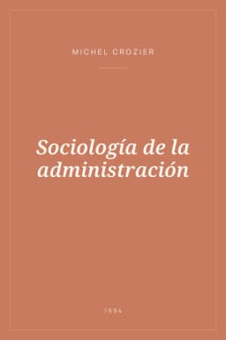 Portada de Sociología de la administración