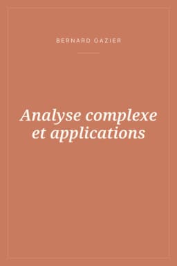 Portada de Analyse complexe et applications