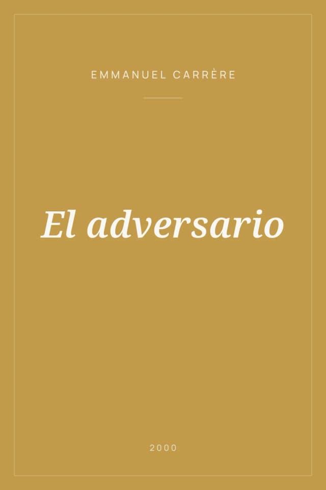 Portada de El adversario