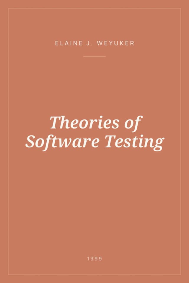 Portada de Theories of Software Testing
