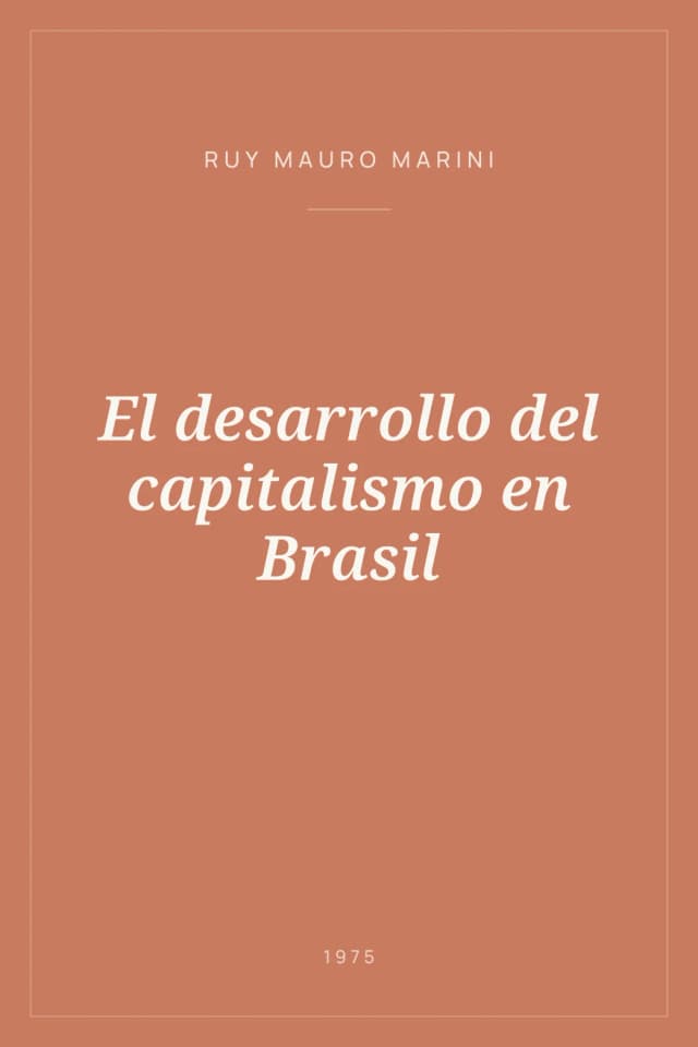 Portada de El desarrollo del capitalismo en Brasil