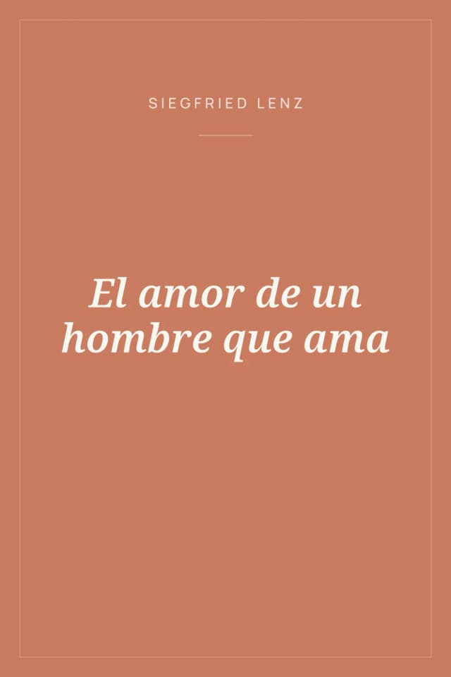 Portada de El amor de un hombre que ama