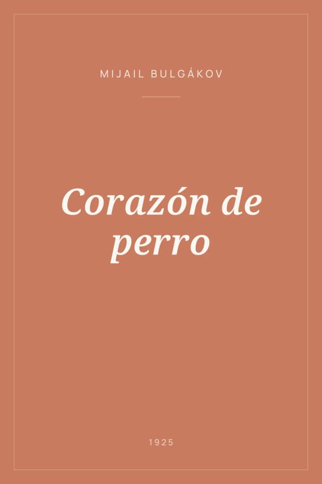 Portada de Corazón de perro
