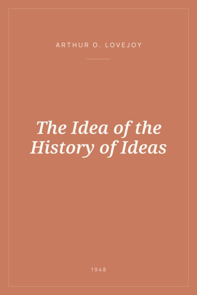 Portada de The Idea of the History of Ideas