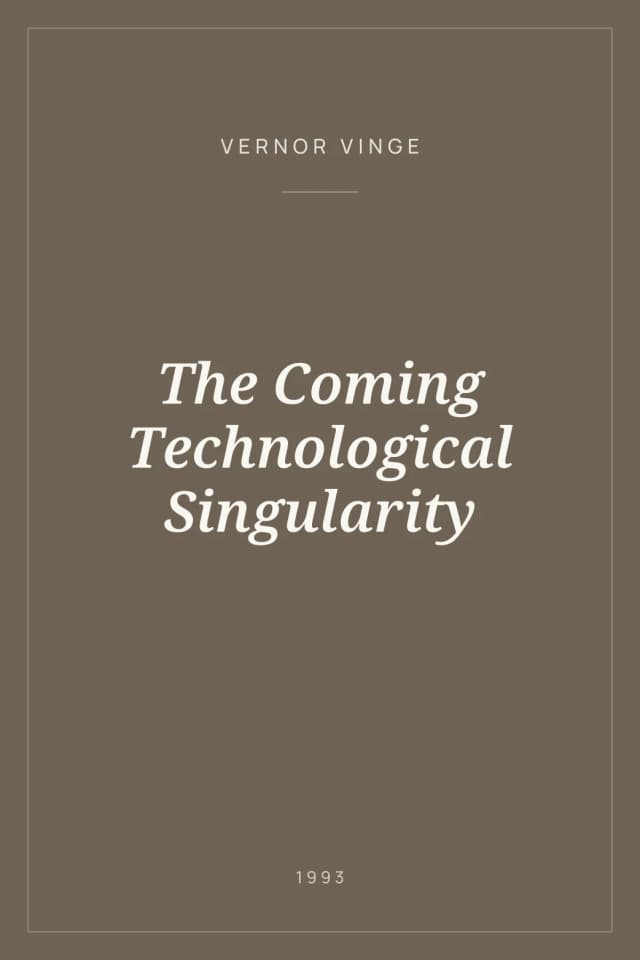 Portada de The Coming Technological Singularity