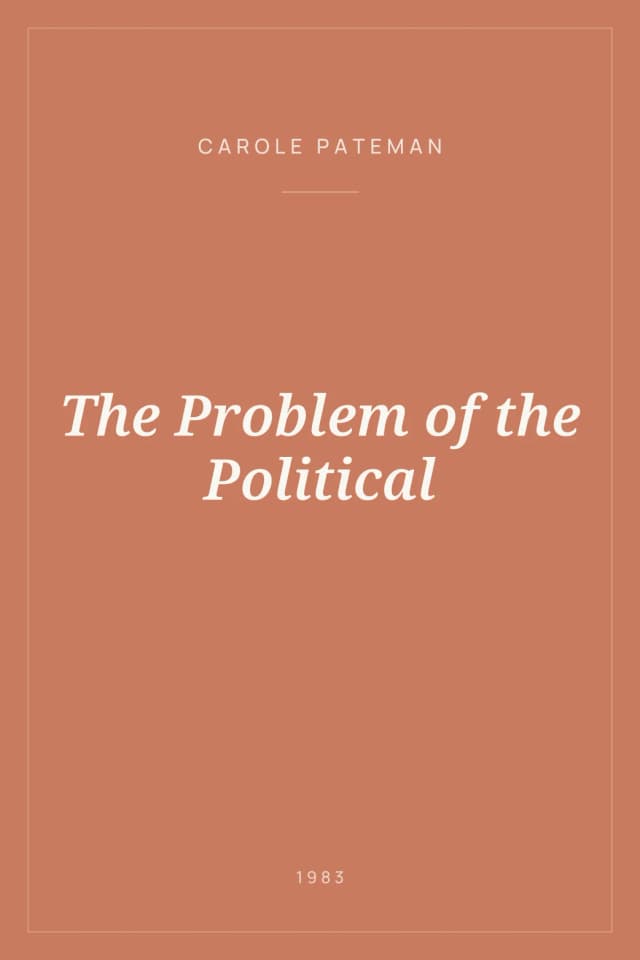 Portada de The Problem of the Political
