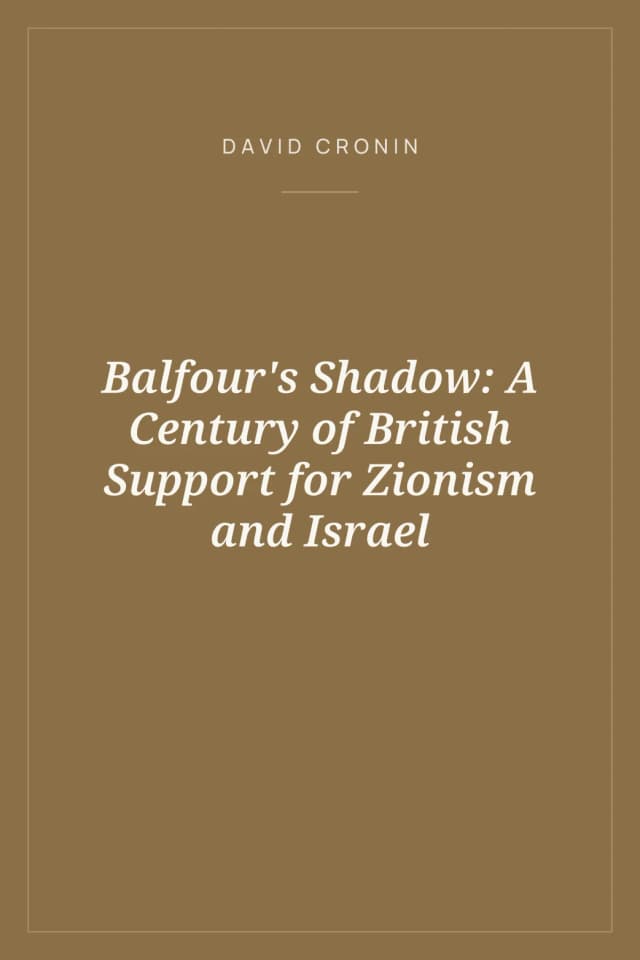 Portada de Balfour's Shadow: A Century of British Support for Zionism and Israel