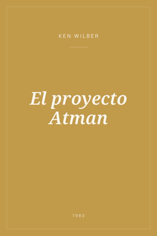 Portada de El proyecto Atman