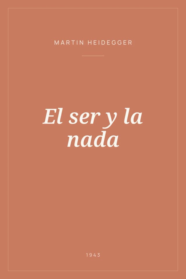 Portada de El ser y la nada