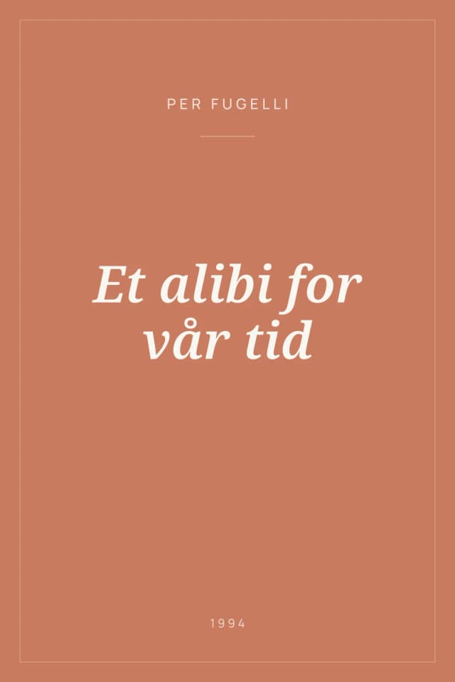Portada de Et alibi for vår tid