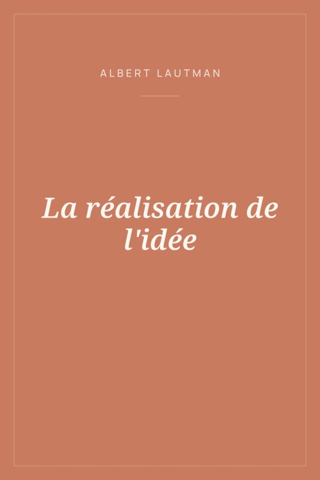 Portada de La réalisation de l'idée