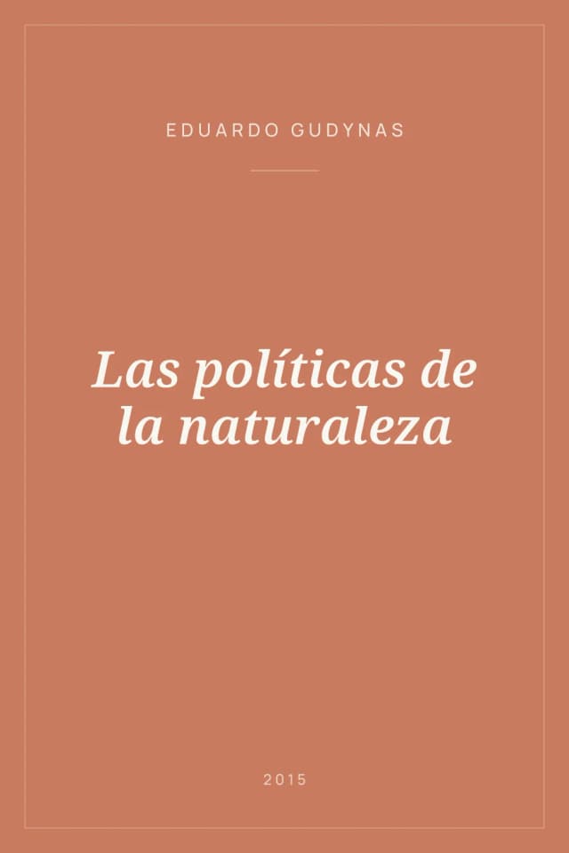 Portada de Las políticas de la naturaleza