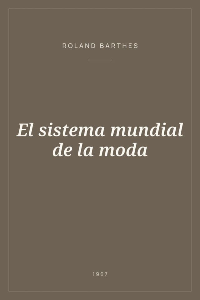 Portada de El sistema mundial de la moda