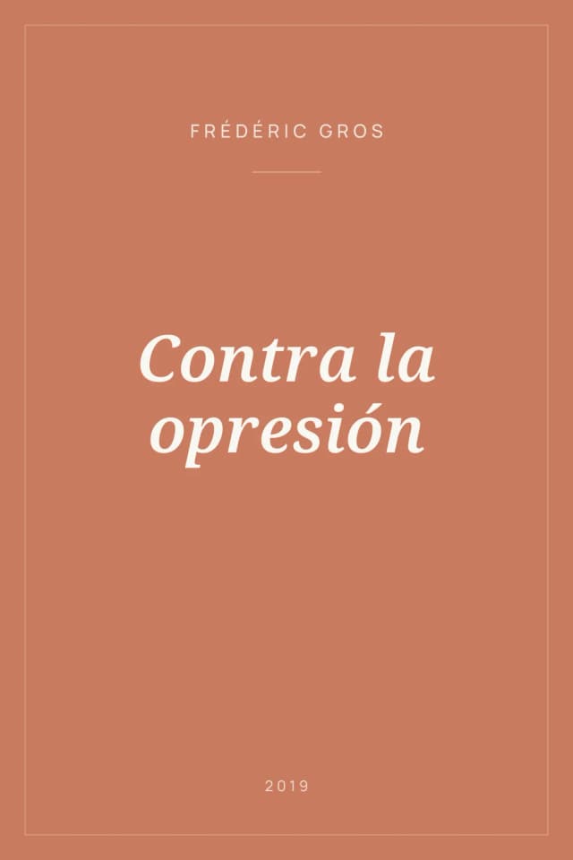 Portada de Contra la opresión