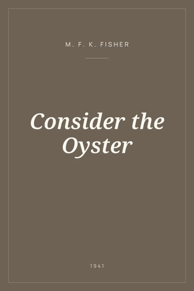 Portada de Consider the Oyster
