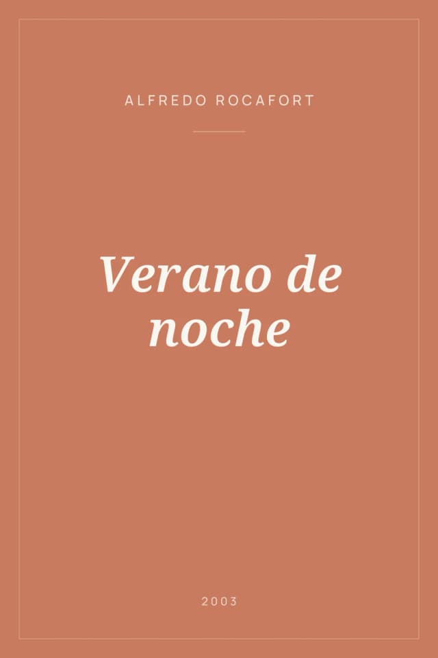 Portada de Verano de noche