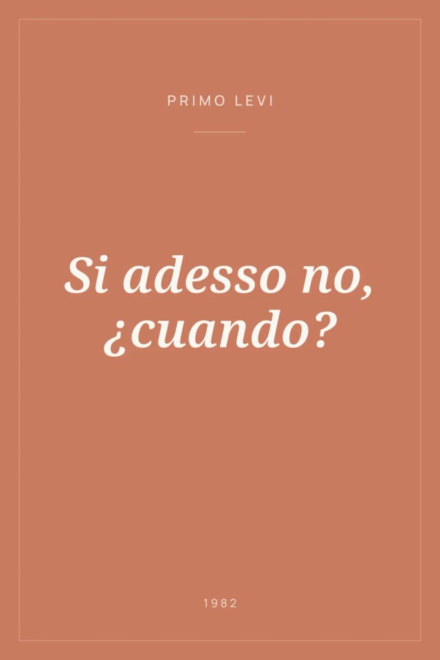 Portada de Si adesso no, ¿cuando?