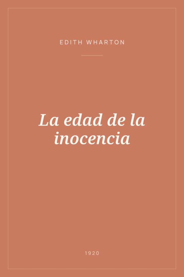 Portada de La edad de la inocencia