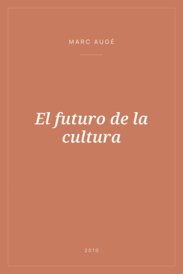 Portada de El futuro de la cultura