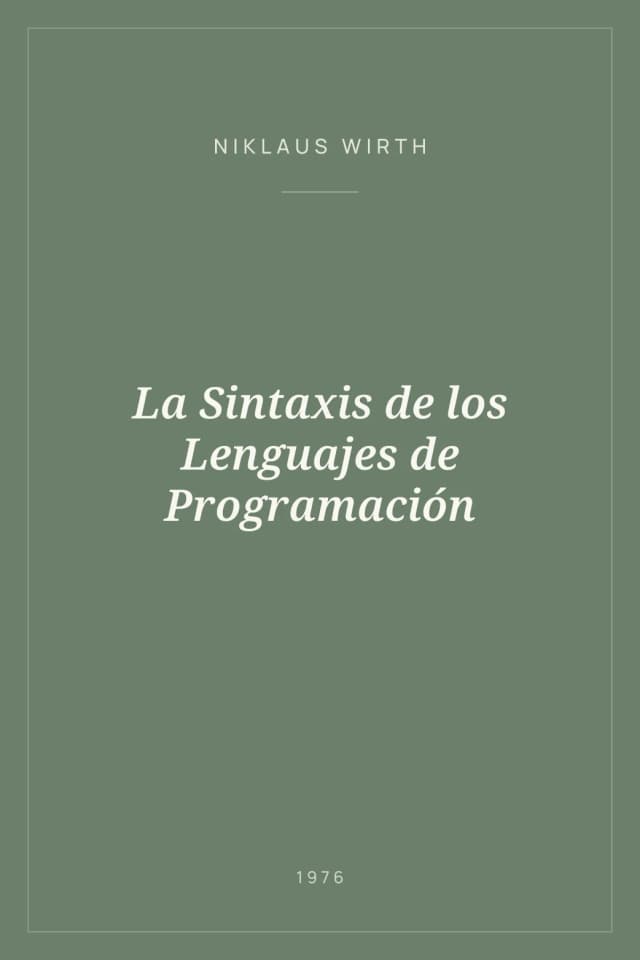 Portada de La Sintaxis de los Lenguajes de Programación