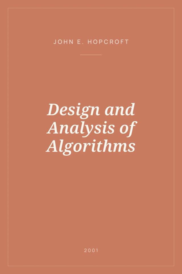 Portada de Design and Analysis of Algorithms