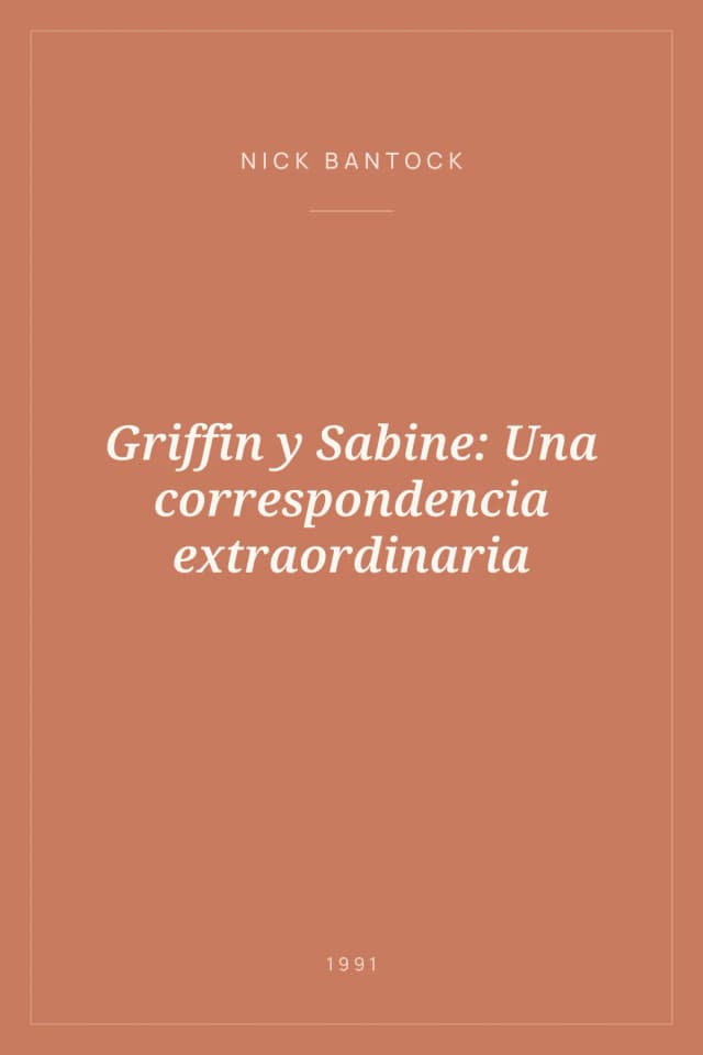 Portada de Griffin y Sabine: Una correspondencia extraordinaria