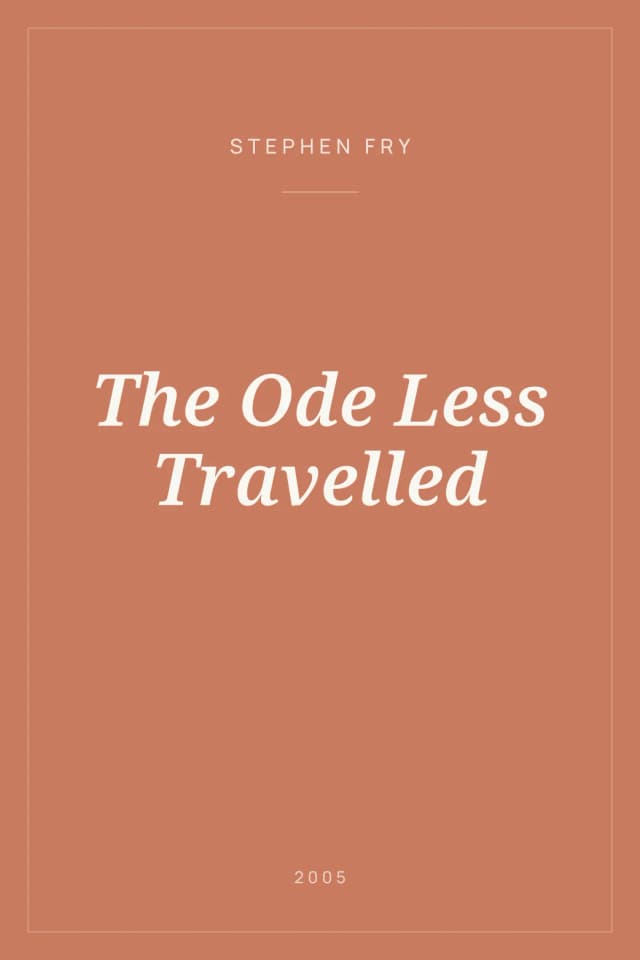 Portada de The Ode Less Travelled