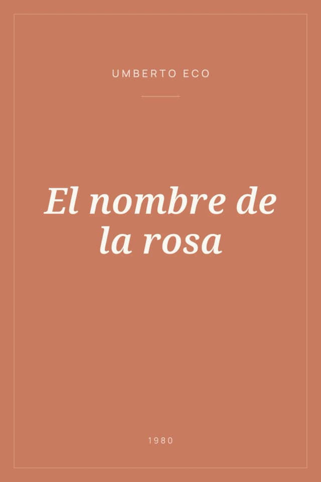 Portada de El nombre de la rosa