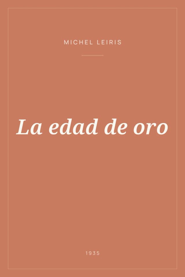 Portada de La edad de oro